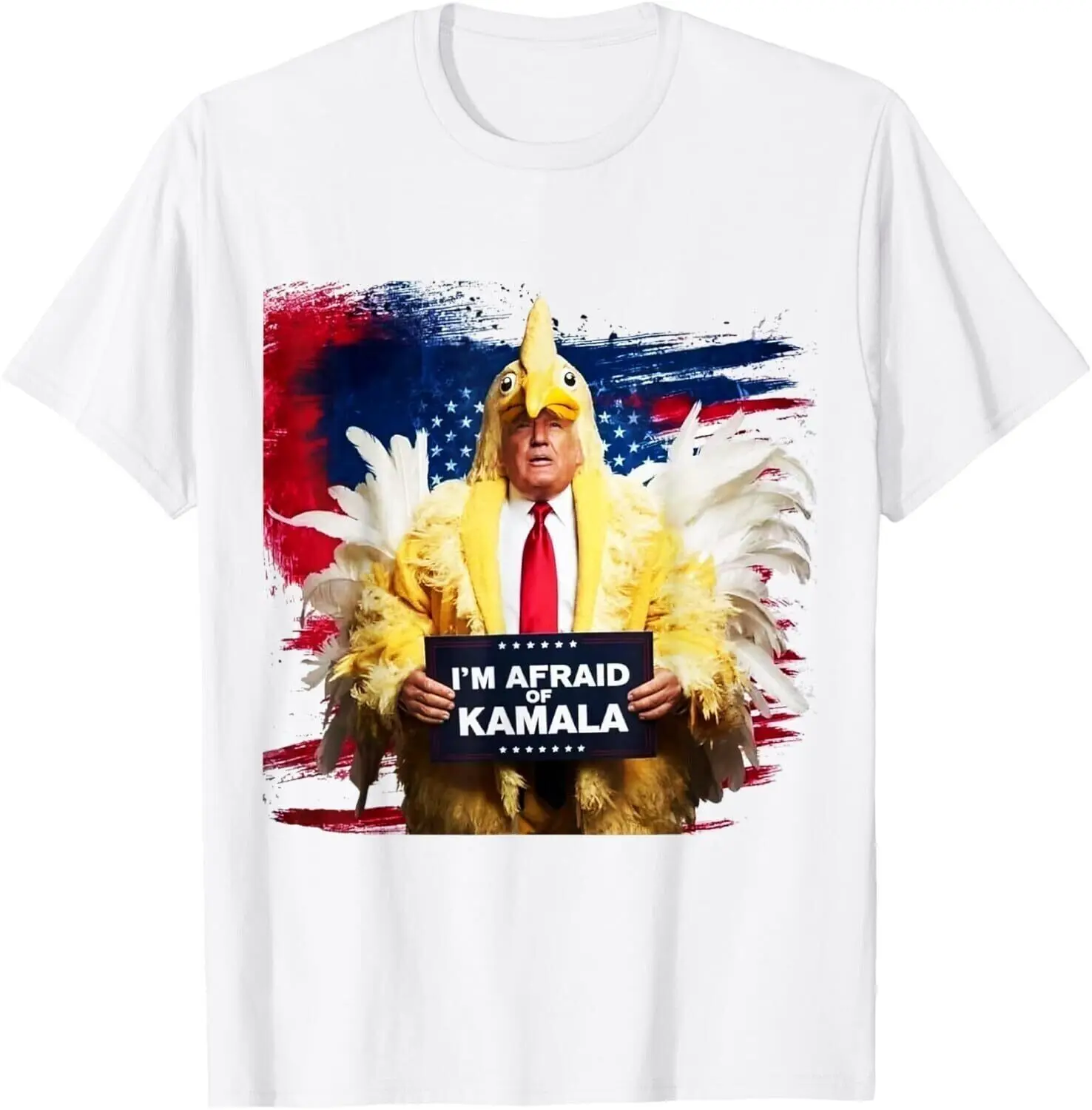 Курица Дональда Трампа я боюсь Камалы Харрис забавная футболка