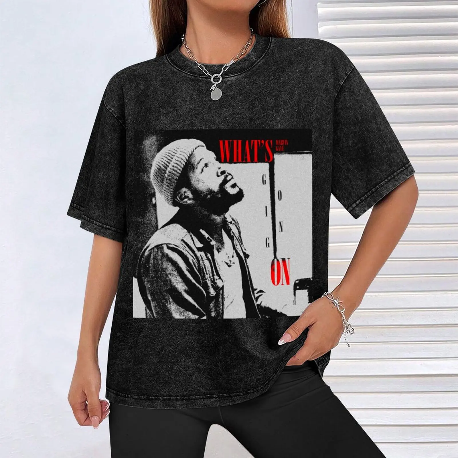 Что going on - футболка Marvin Gaye большого размера с рисунком забавная мужские футболки