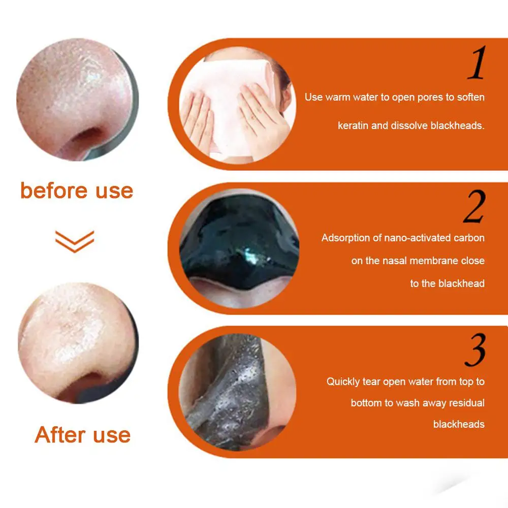 

2022 Hot Sale 10PC Tear Type Mask Nose Paste Blackhead Acne Removal Pore Black Head Cleaner Strong Sticker Comedone Extractor