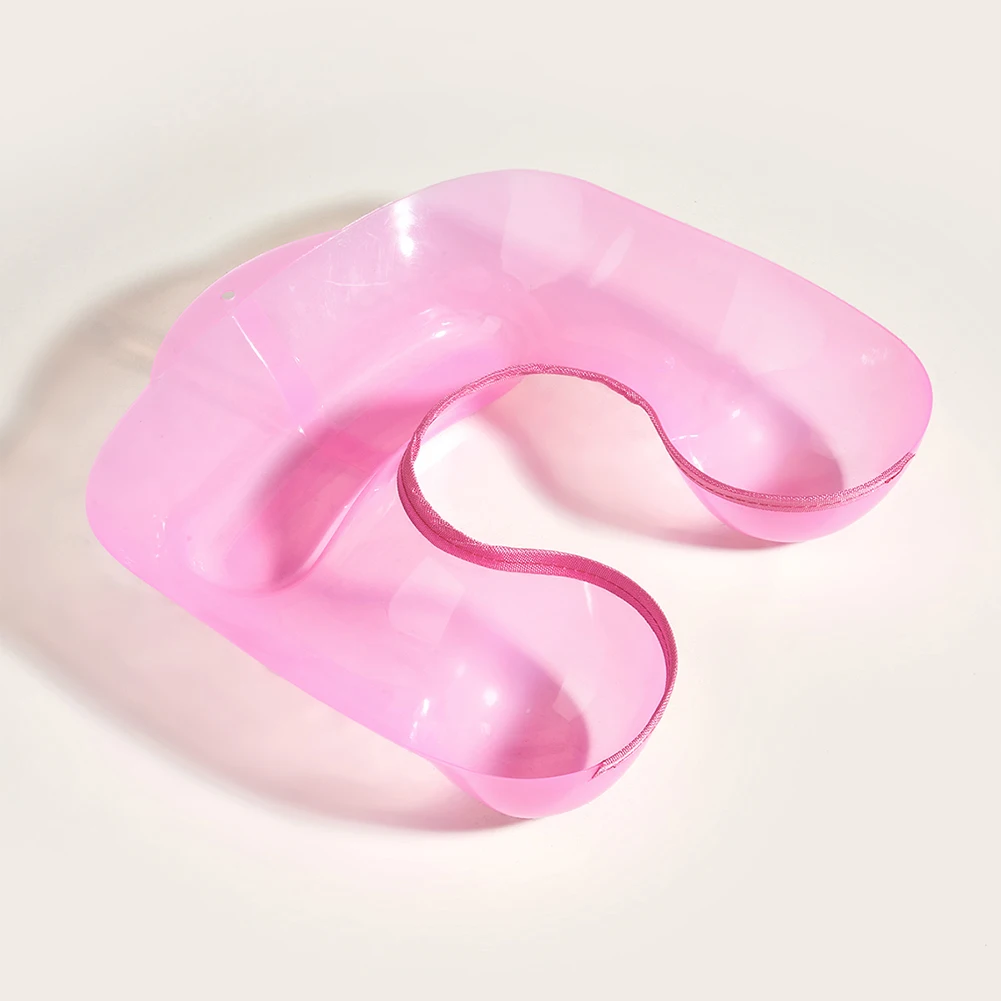 

Розовый лоток для шеи, лоток для окрашивания волос для салона красоты, без пролива, для завивки волос, для затемнения плеч, цистерна для лека...