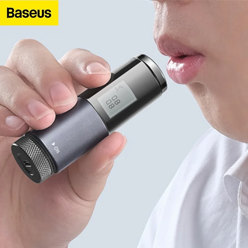 

Baseus Automatic Alcohol Tester Breathalyzer Rechargeable With LED Screen Display Non-contact Alcohotest Breath Alcohol Detector