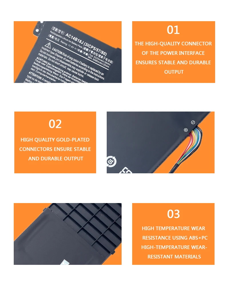 Аккумулятор для ноутбука AC14B18J AC14B13J Acer Aspire E3-111 E3-112 E3-112M MS2394 ES1-531 EX2519 N15Q3 N15W4 11 4 V