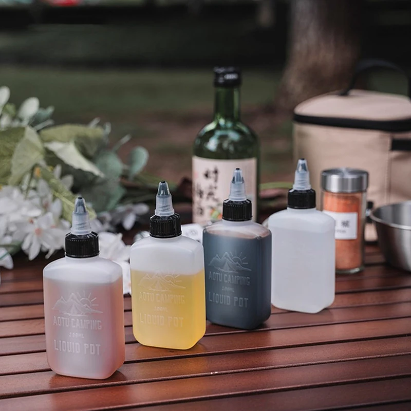 

Outdoor Oil Bottle Portable Sealed Seasoning Bottle Barbecue Supplies Camping Sub-can Oil Pot Seasoning Container Storage Box