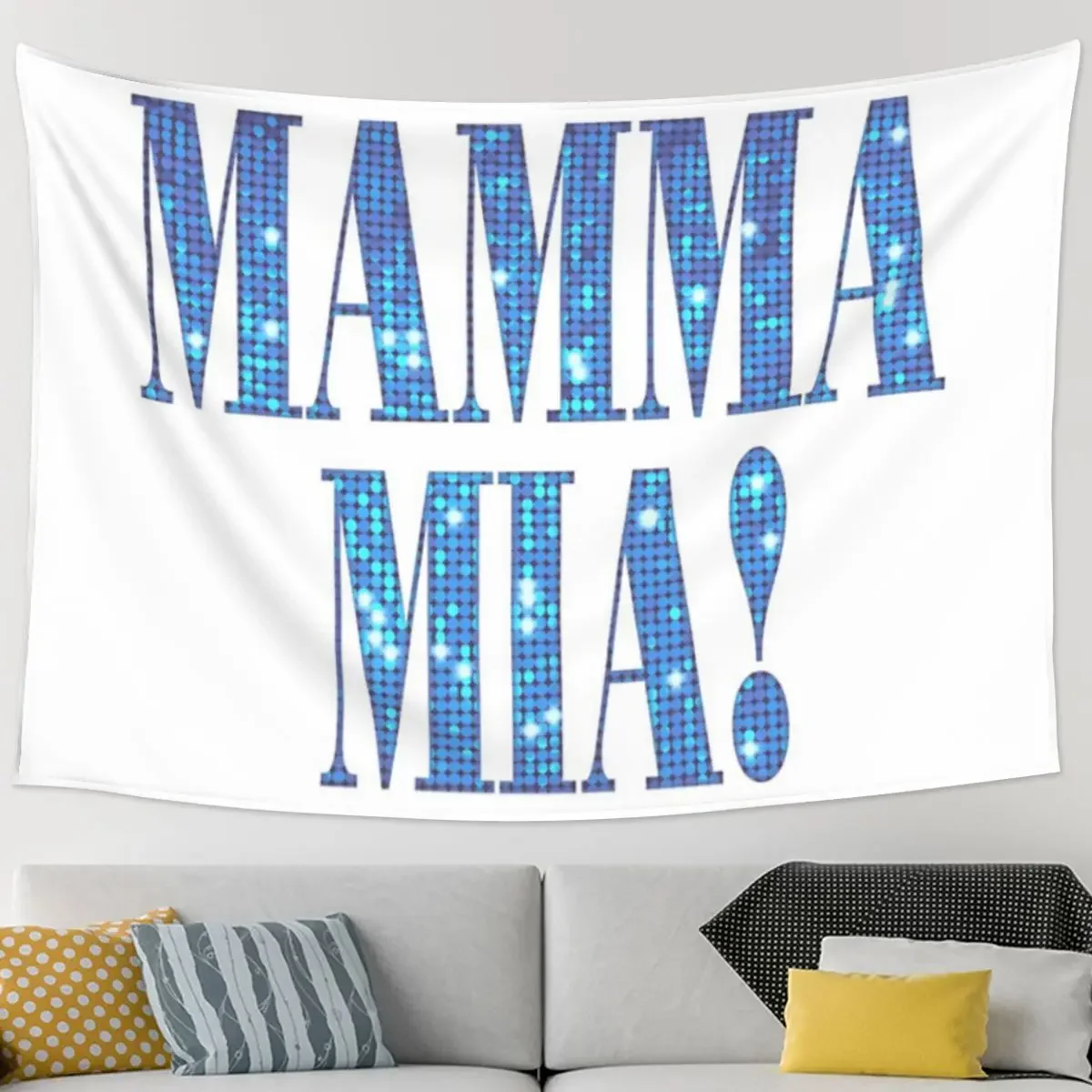 Фото Mamma Mia-дисковый гобелен в стиле хиппи, настенный эстетический гобелен для украшения дома, гобелены для гостиной, спальни, общежития №3
