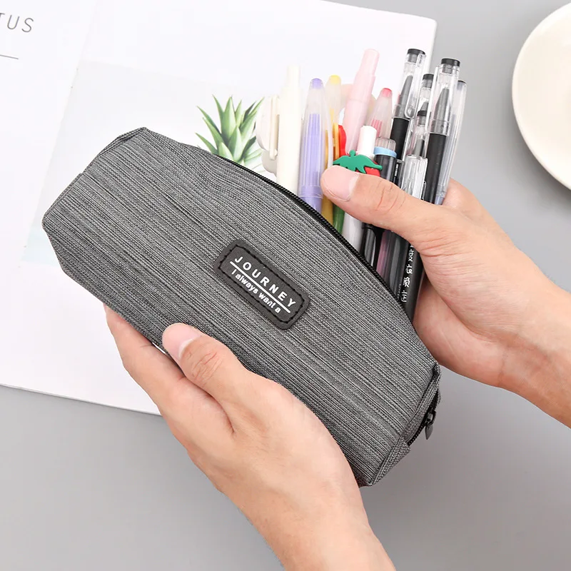 

1Pcs Student Stationery Pencil Case for Storage 3Colors Large Capacity Portable Nice Gift School Supplies Oxford Cloth