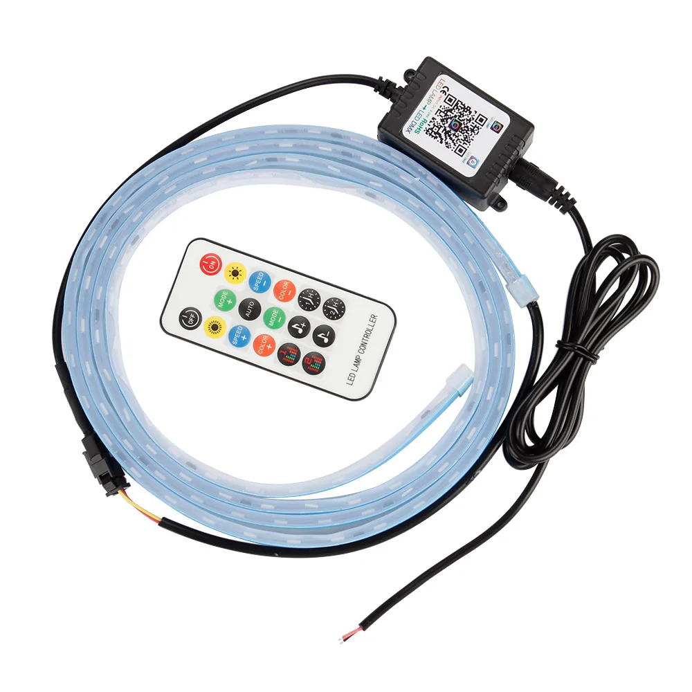 Фото Светодиодная подсветка для капота автомобиля s RGB, цветная полоса Drl, дневные ходовые огни, s передняя фара, декоративсветильник, автомобильная панель, дистанционное управление через приложение, 12 В №3