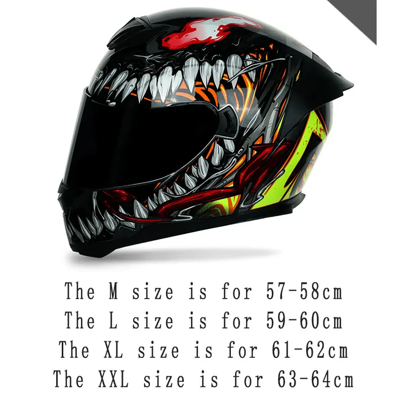 Personality Venom Motorcycle Helmet Predator Motorbike Cap for Man Casco Moto Full Helmet Racing Predator Helmet Capacete JK300 enlarge