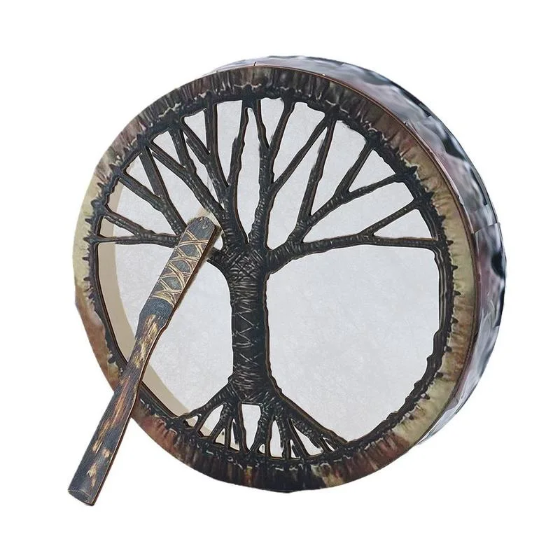 

Vintage Shaman Drum 3D Tree of Life Garland Spirit Music Handmade Craft Resin Garden Ornament Easter Gifts Home Decor