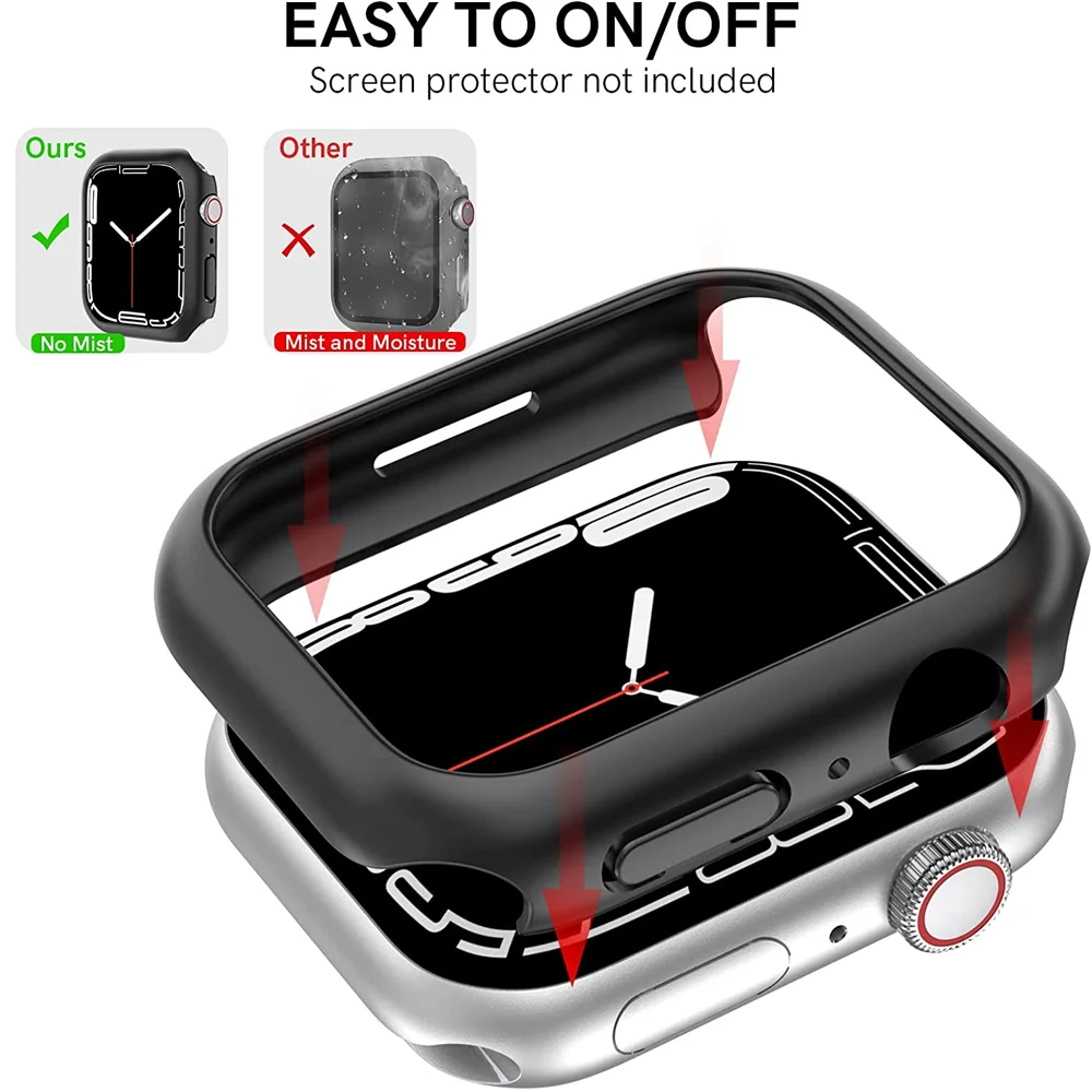 Чехол для Apple Watch чехол серии 7 6 se 5 4 3 аксессуары матовый защитный бампер из