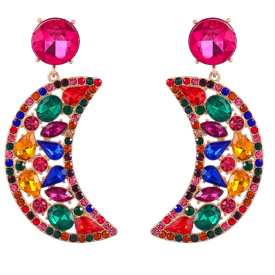 

Exaggerated Fashion Crescent Shaped Geometric Earrings Wholesale