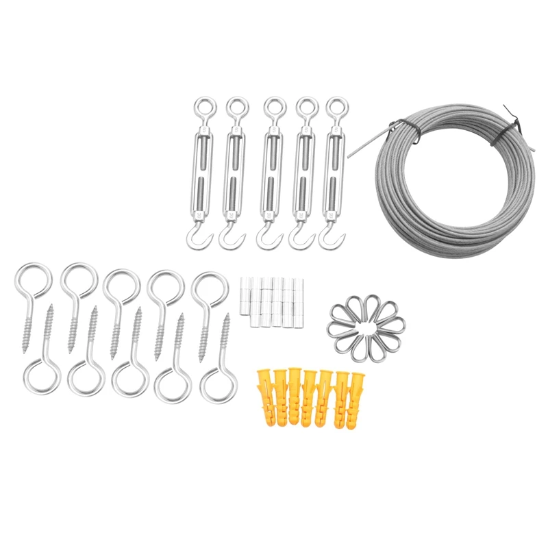 

Трос из нержавеющей стали, стальной трос, трос из нержавеющей стали с аксессуарами, набор зажимов для троса