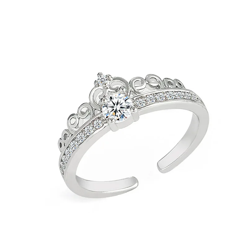 

New Fine Fashion Woman Rings Crown Engagement Bride Wedding Bands Crystal Inlay Anniversary Woman Valentine's Day Gifts