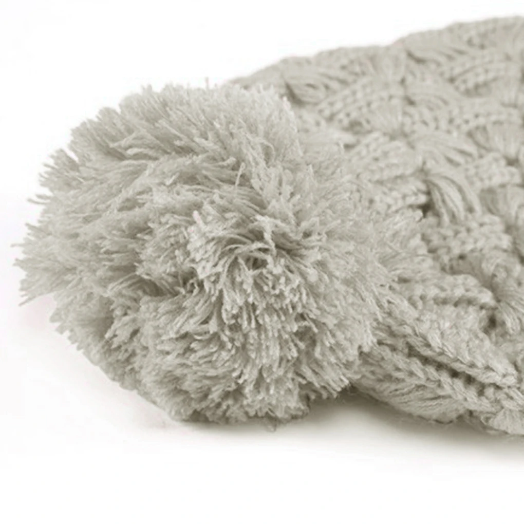 2 шт./комплект женские шапки с помпоном и шарфом