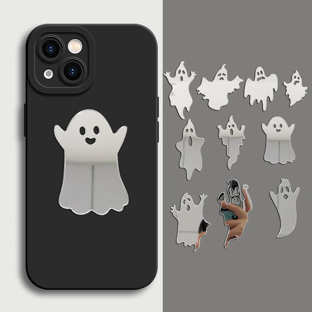 10 шт./набор акриловые зеркальные наклейки в виде привидений