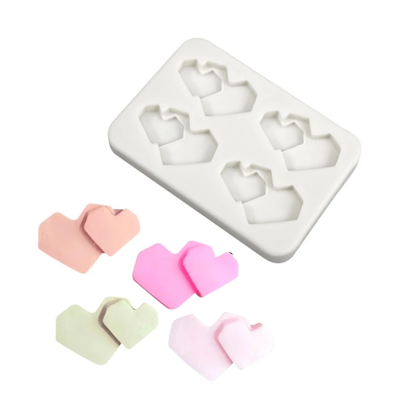 

Double Heart Resin Mold Fondant Silicone Mold DIY Cake Pastry Baking Mold Drop Shipping