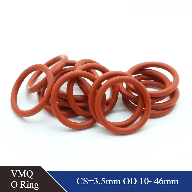 Уплотнительное кольцо VMQ 10 шт. уплотнительная прокладка толщина CS 3 5 мм внешний