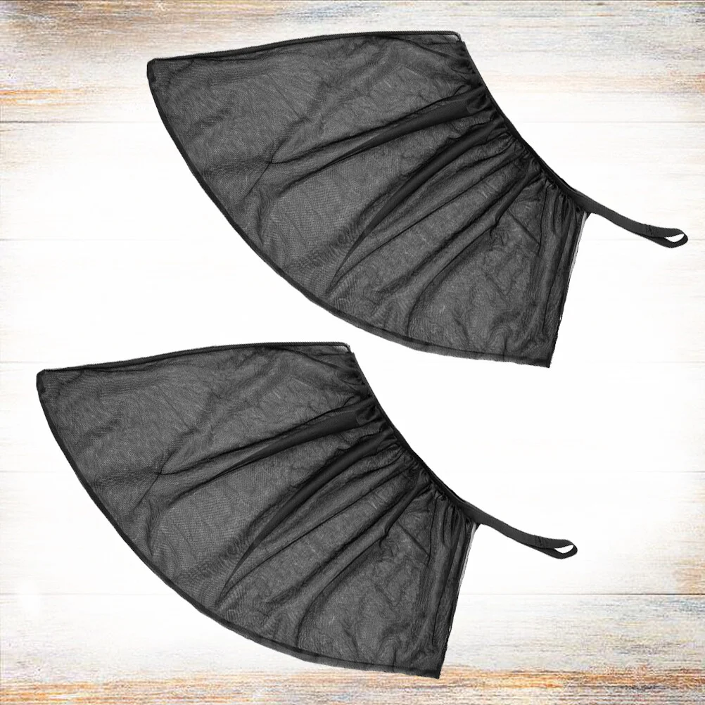 

2pcs Heat Insulation Car Window Shade UV Protection Screen Mesh Ventilating Curtain Rear Side Window Curtain