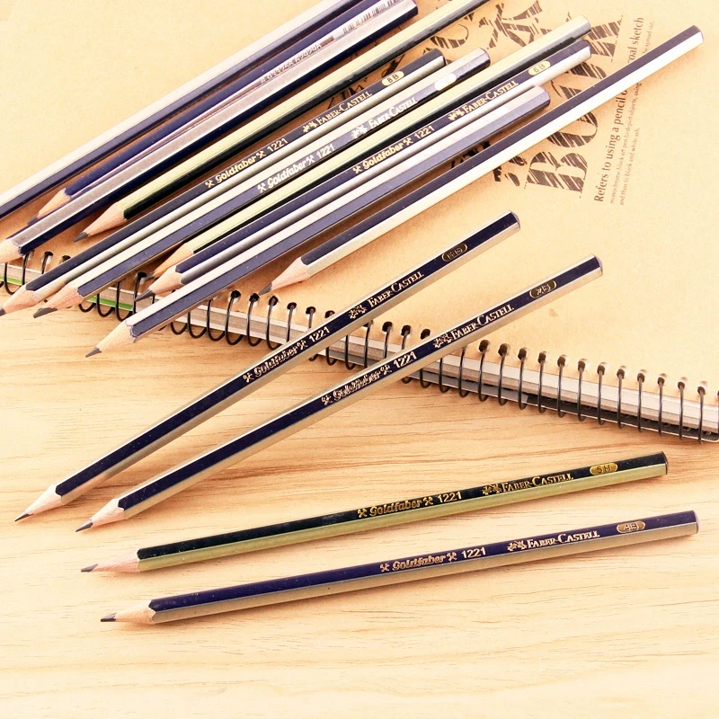 Faber Castell 3/6 шт Деревянный Эскиз карандаш H HB 2H 3H 4H 5H B 3B 4B 5B 6B 7B 8B Рисование эскиз