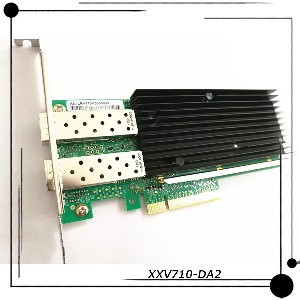 

PCIe x8 25G Dual-Port Server Adapter XXV710PF-2SFP28 25G Dual-Port Server Fiber Optic Network Card NIC SFP28-25G-SR XXV710-DA2