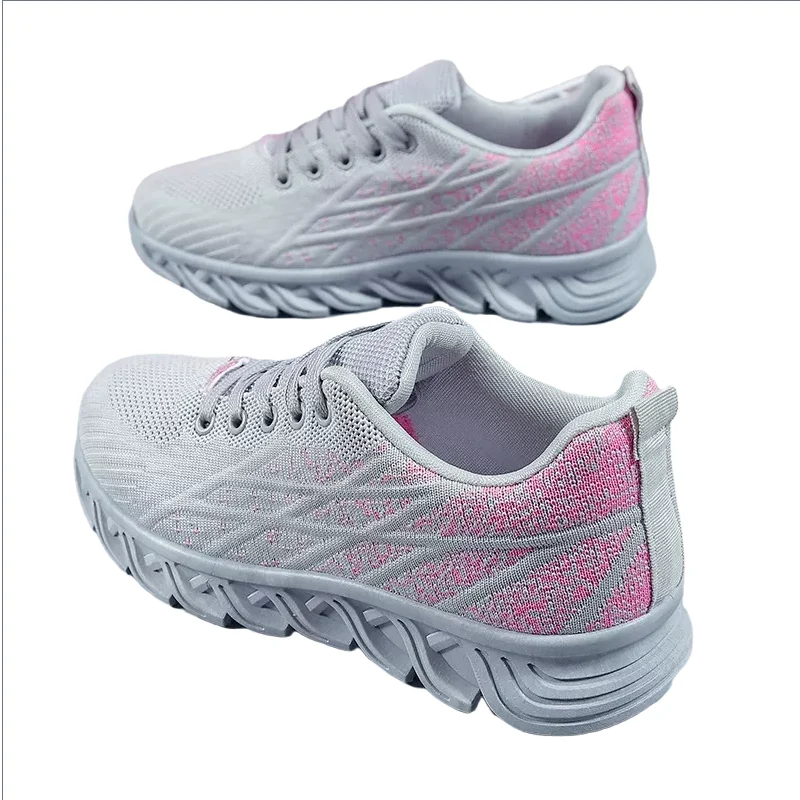 Женские сетчатые кроссовки на плоской подошве спортивные для бега новинка