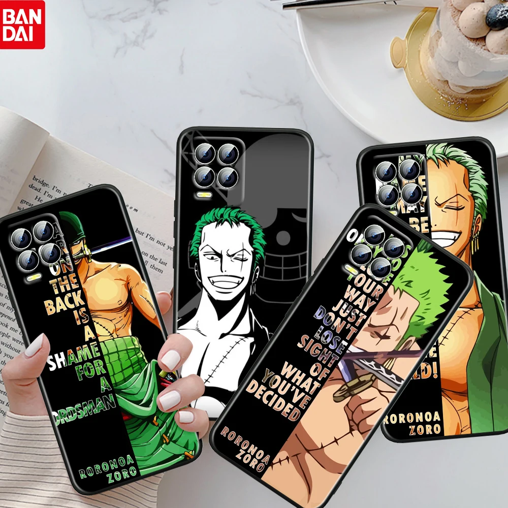 

Roronoa Zoro One Piece Cool For OPPO Realme GT Neo Master Edition 9i 8 7 Pro C21S Narzo 30 5G Fundas Soft Black Phone Case Coque