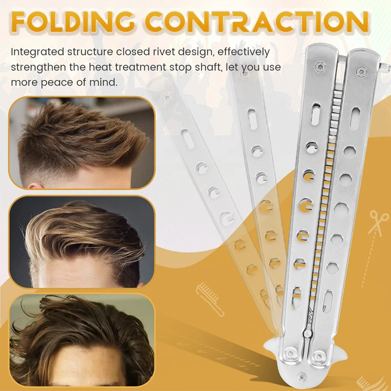 Складная расческа из нержавеющей стали помада для волос Стайлинг искусственный
