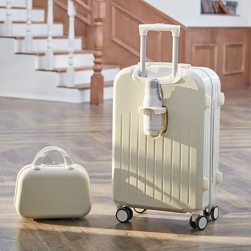 Multifunctional High Quality Luggage Online Influencer Fashion Suitcase Set Universal Silent Wheel Strong and Durable Password B
