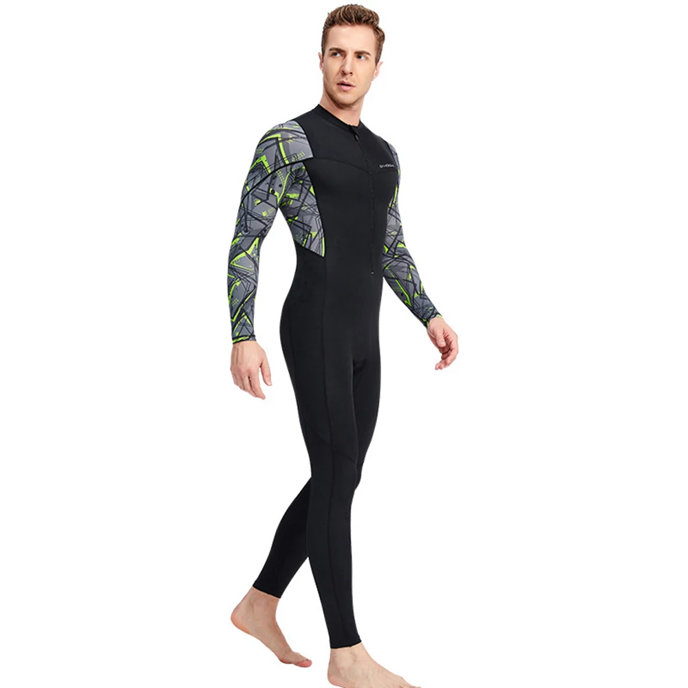 Men's New Fashion One Piece Beach Sunscreen Jellyfish Suit Water Sports Snorkeling Swimming Quick Drying Surf Suit M-3XL