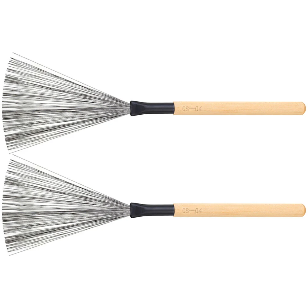 

Percussion Drum Brush Instrument Wire Handle Aldult Portable High-carbon Steel Wood Child Maple Wooden