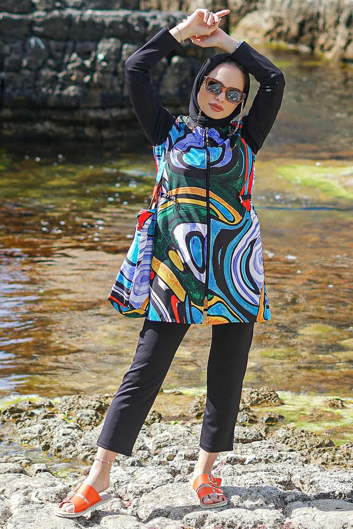 

New Burkinis Muslim Swimwear Modest Summer Clothing Long Sleeve Swimming Hijab Sport Islamic Swimsuit Bathing Suit Suit