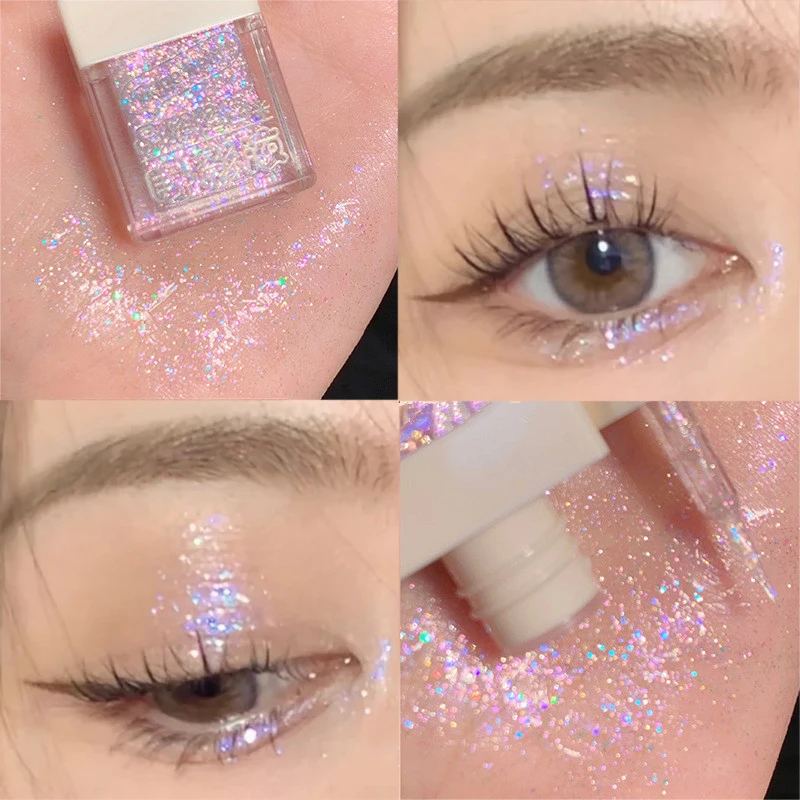 

Monochrome Diamond Liquid Eyeshadow Pink Gold Metallic Glitter Sequin Long Lasting Brighten Eyeliner Sexy Party Makeup Cosmetics