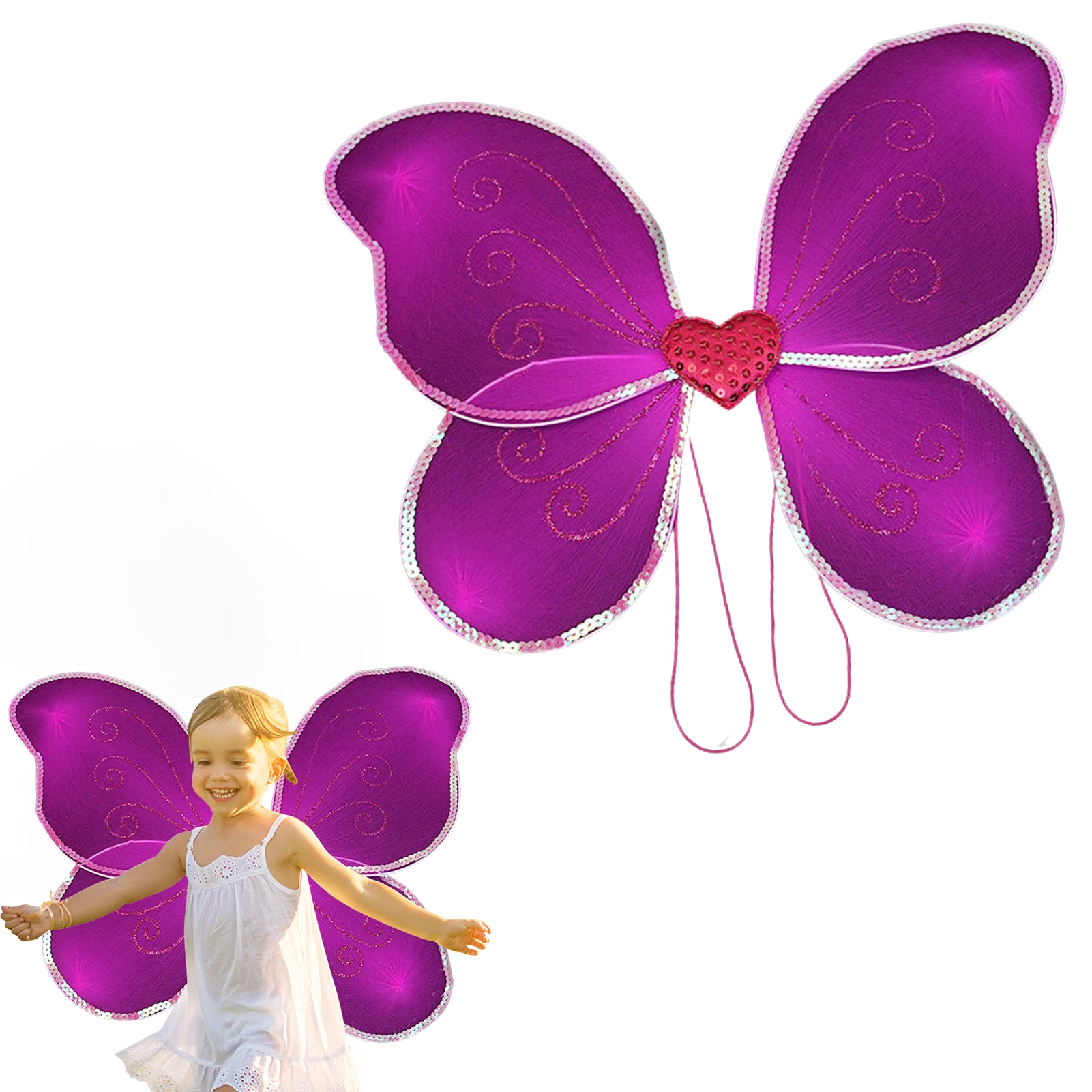 

Girls Butterfly Wings Butterfly Costume Wings Sparkling Fairy Butterfly Wings Kids Costume Outfits Girls Sparkling Sheer Wings