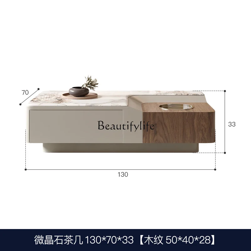 Новый журнальный столик из микрокристаллического камня для гостиной небольшой