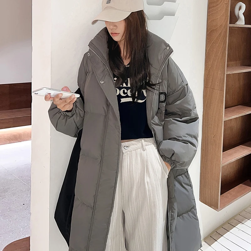 2022 winter fashion new down cotton parka women's alphabet type winter coat long thick padded jacket warm women's jacket trend
