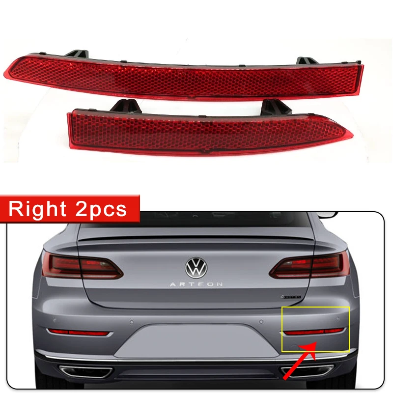 Для Volkswagen VW Arteon 3H7 2018 2019 2020 2021 2022 2023 отражатель заднего бампера стоп-сигнал указатель поворота аксессуары