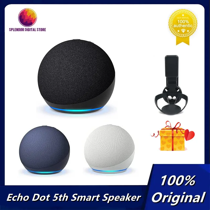 

Original Echo Dot 5th Gen Smart Speaker with Alexa Smart Sound Control Portable Bluetooth Speaker Home Voice Assistant