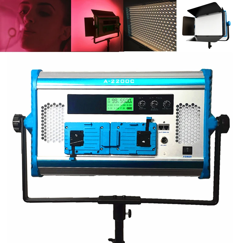 Фото Светодиодная панель Yidoblo 140W RGB для фотосъемки с беспроводным пультом и управлением через приложение, LED-лампа с LCD-дисплеем для фотостудии №4