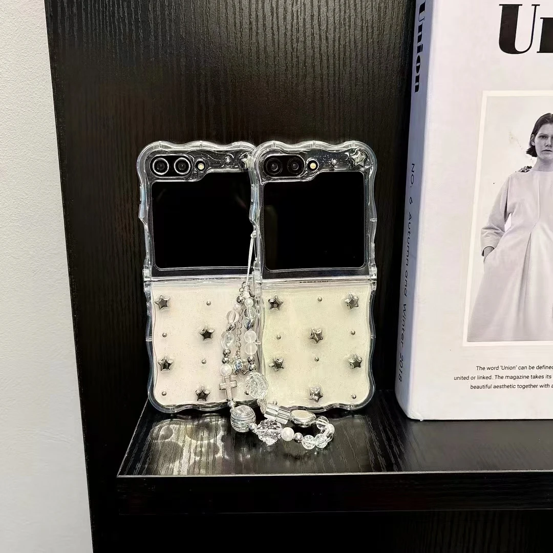 Для Samsung Galaxy Z Flip 6 5 4 3 5G F7110 F7070 Роскошный кристаллический элегантный блестящий