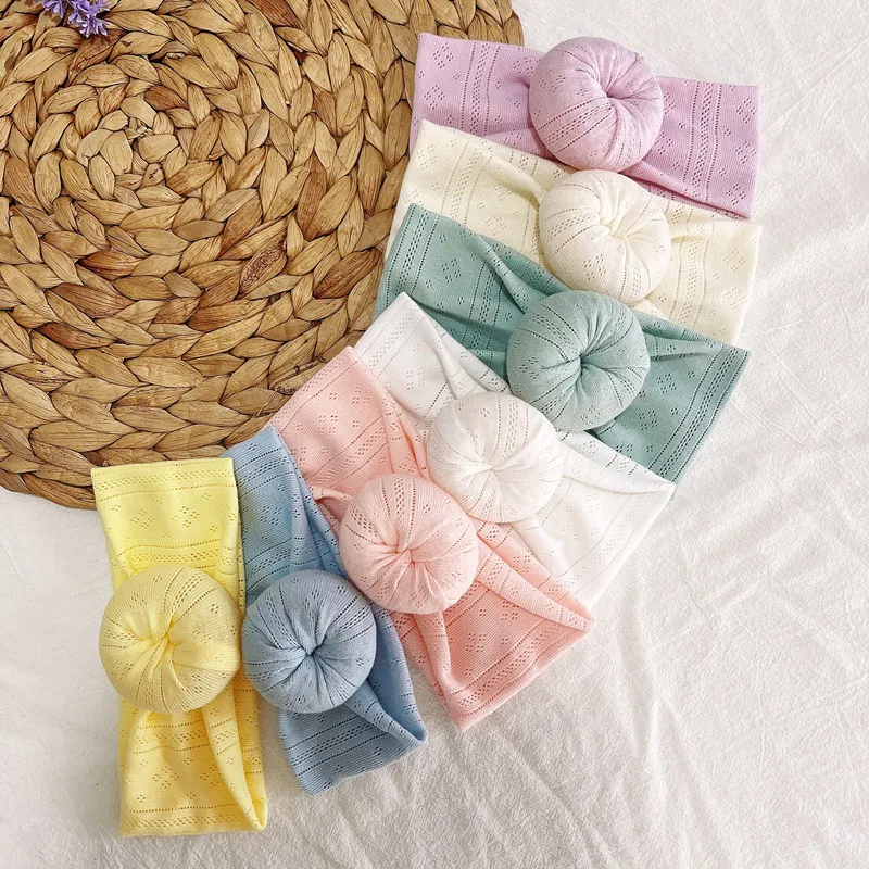 

20Pcs/Lot Super Soft Cotton Donut Headband Baby HeadWraps Kid Turban Cildren Kid's Photo Props Small Gift