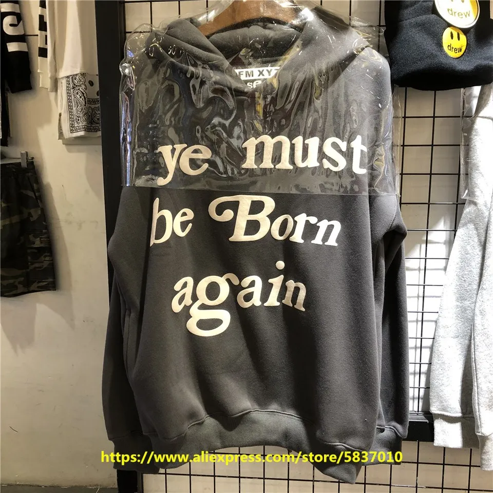 

ye must be Born again CPFM XYZ Kids Hoodie SEE Ghost Hoodies Asian Size Kanye West High Quality Pullovers