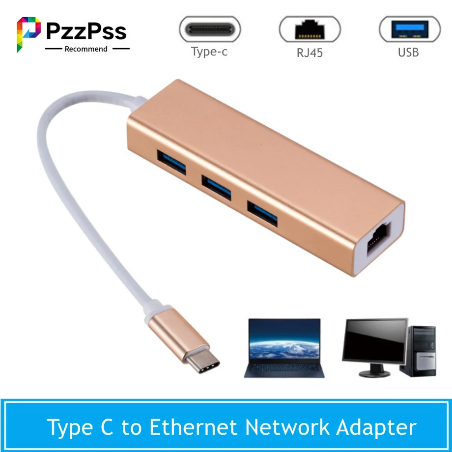 

USB-концентратор PzzPss, 3,1 Мбит/с, 3 USB-порта