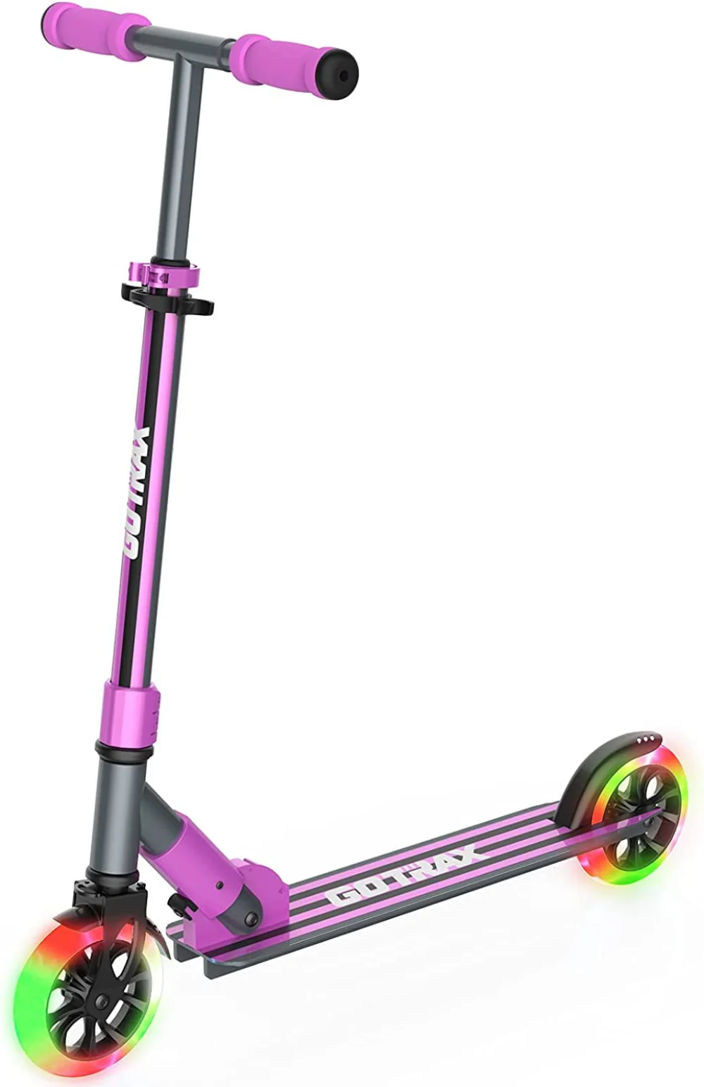 Купи KX6 Kick Scooter Suitable for 5-10 Years Old, 5.7inch PU Flashing Wheels, 3 Adjustable Heights, 7 Wheel Bearings, Max Load 110lbs за 2,206 рублей в магазине AliExpress