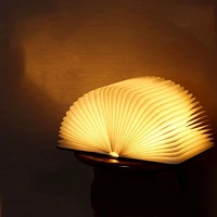 home decoration usb rechargeable night light foldable design novelty book lamp bedroom bedside led atmosphere lamp creative gift