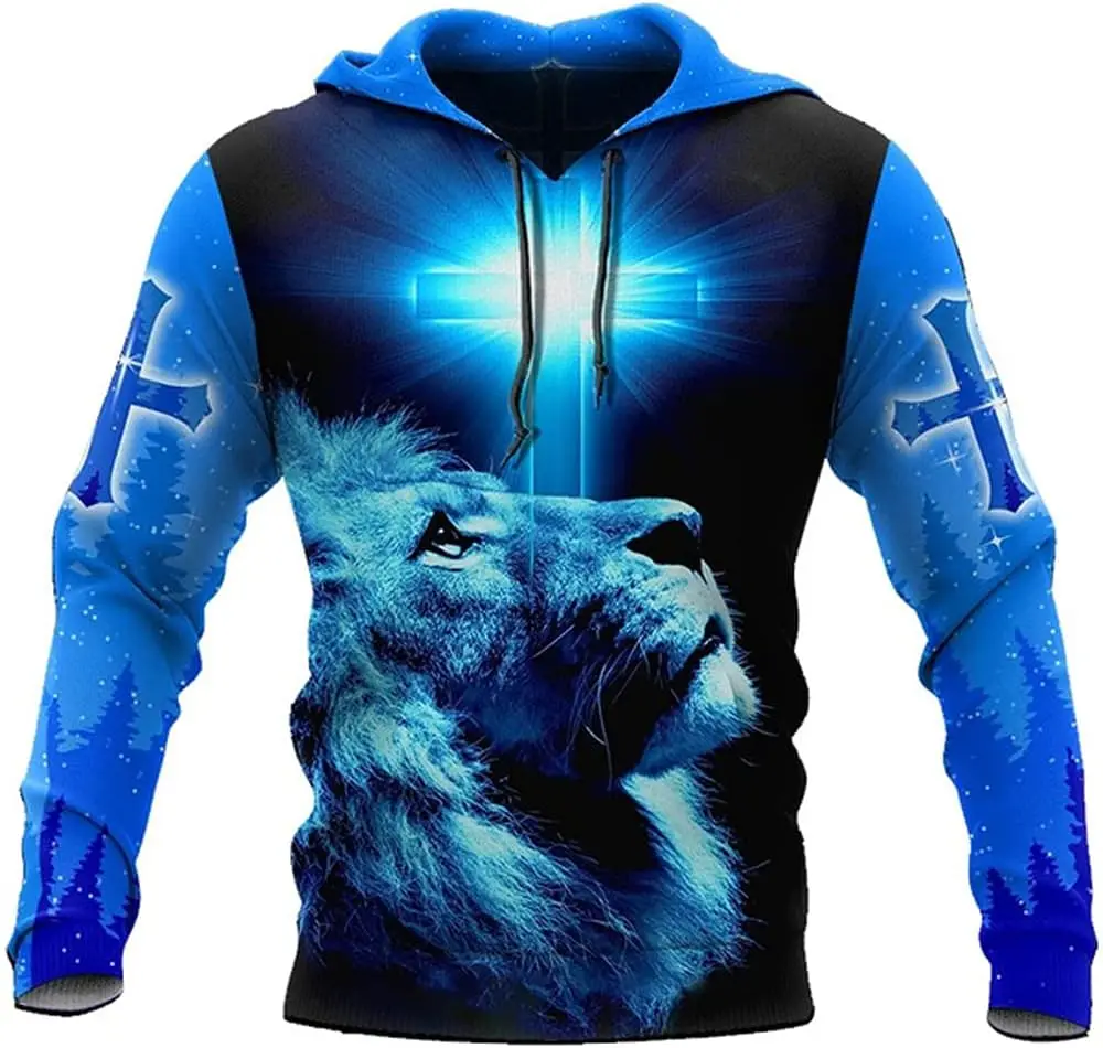

2023 3D Digital Printing Men's Hoodie Women's Neutral Prayer Hand Sweatshirt Pullover Printed Sweater