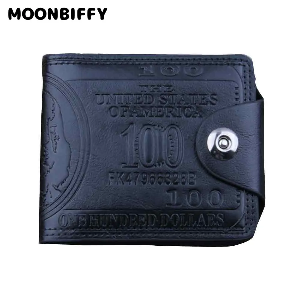 

Мужские кожаные кошельки 30 #, коричневый кошелек двойного сложения для долларов США, кошелек для кредитных карт и фото для мужчин