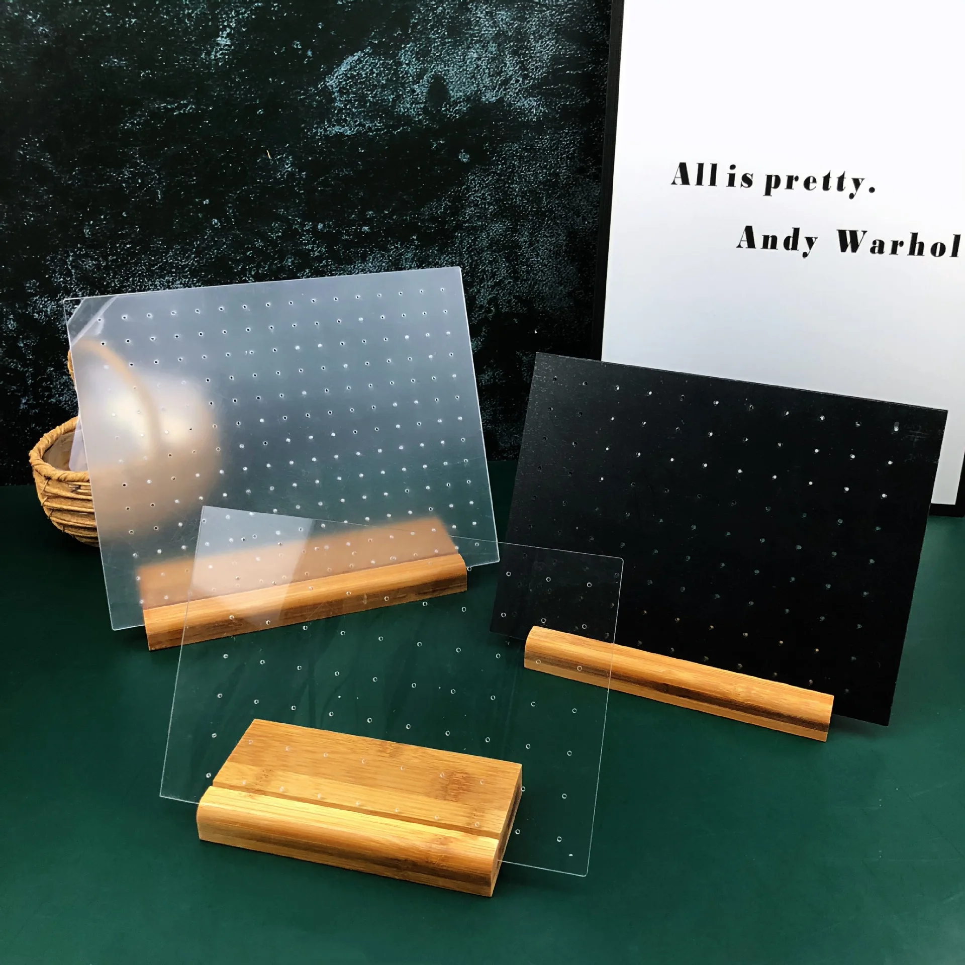 Earring Jewelry Display Holder Rack Stand Showcase Organizer Shelf Mould Plastic Earrings Display Stand Storage Case