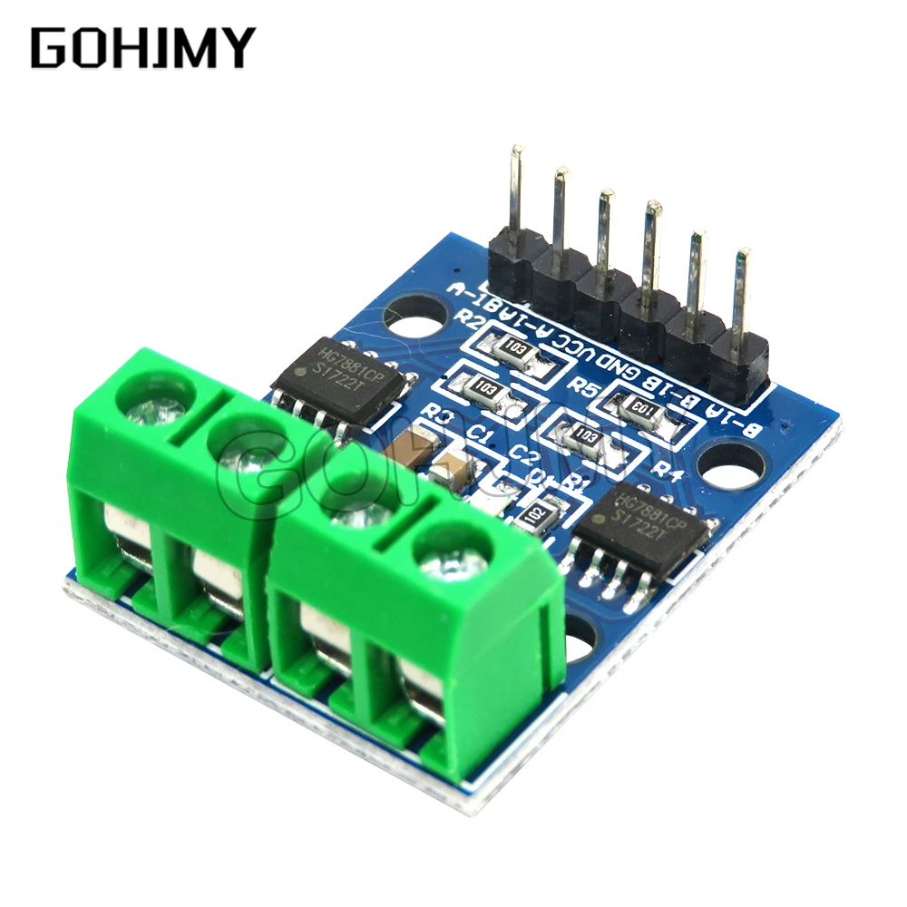 1 шт., двухсторонний моторный привод HG7881 HG7881CP L9110 L9110S для 2-канального шагового двигателя постоянного тока, плата драйвера шагового двигателя, H-образный мост