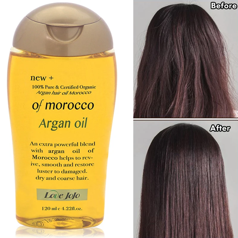 

Super 120ml 100% Natural Organic Morocco Argan Oil Hair Care Scalp Essential Oil For Repairing Dry Damage Hair Treatment