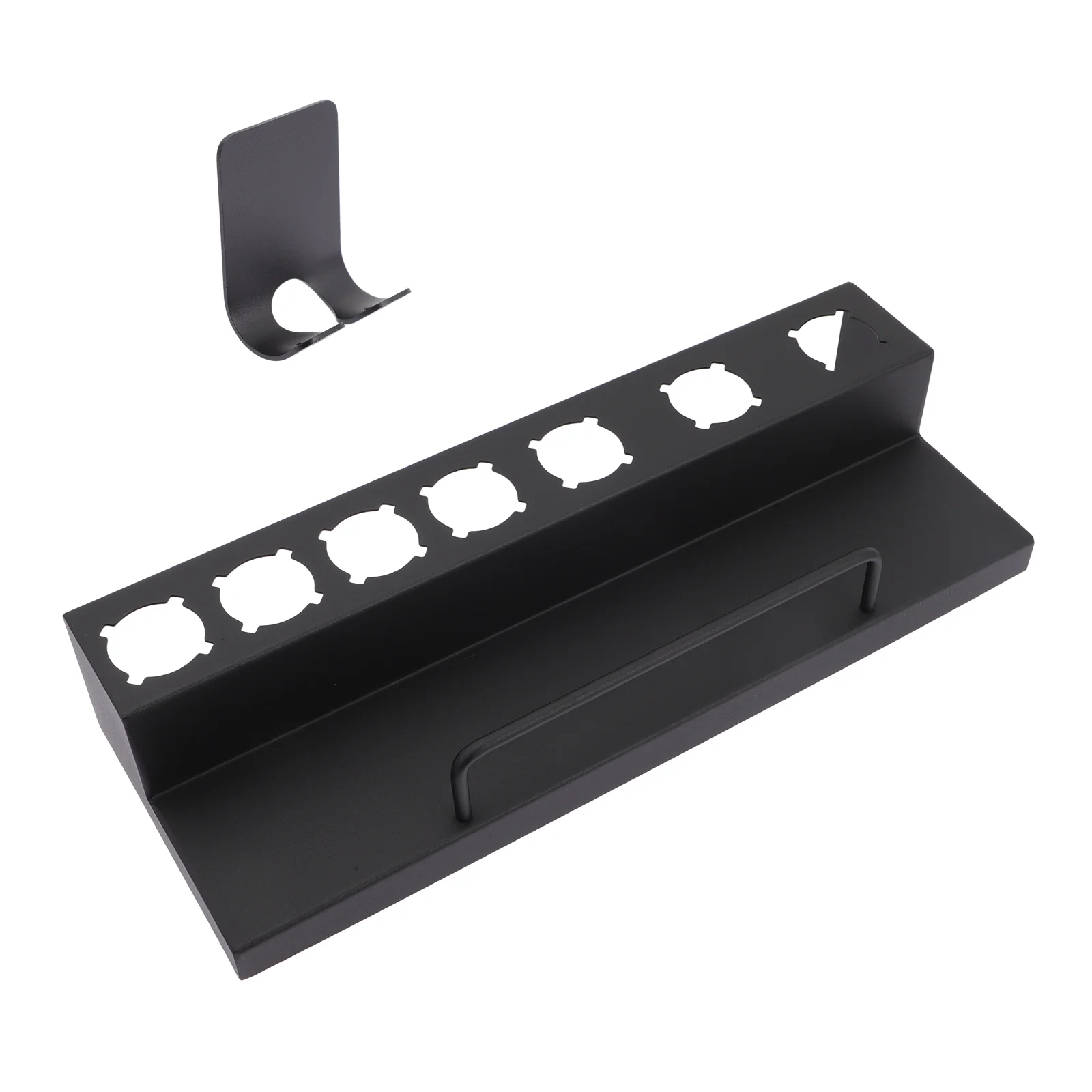 

Wall-mounted Curling Iron Rack Curling Iron Support for Home Salon (Black)