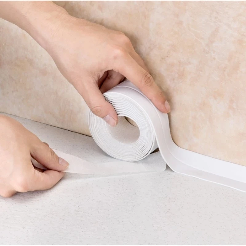 

Pure White Waterproof And Mildew-Proof Adhesive Tape For Kitchen Bathroom Toilet Sticker For Water Oil Pollution Easy To Clean